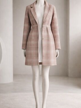 torrid Pink Plaid Jacket with White Lining and Label NWT